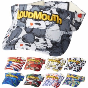 ラウドマウス メンズ レディース サンバイザー サイズ調整可能 ゴルフ ブルー 青 送料無料 LOUDMOUTH 763903