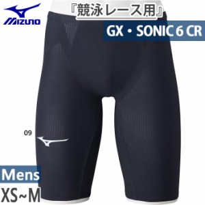 ミズノ メンズ GX SONIC 6 CR ハーフスパッツ スイムウエア スイミング 水泳 競泳水着 試合 レース ブラック 黒 送料無料 Mizuno N2MBA50