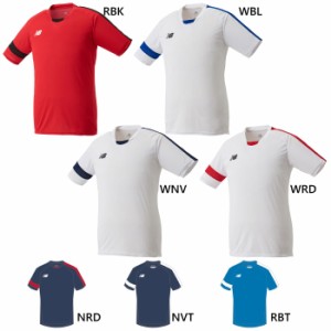 ニューバランス メンズ ゲームシャツ サッカーウェア フットサルウェア トップス 半袖 ホワイト 白 レッド 赤 送料無料 New Balance JMTF