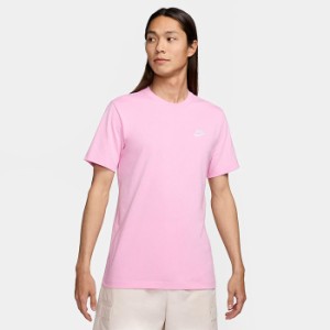 ナイキ メンズ クラブ Tシャツ 半袖Tシャツ トップス シンプル スポーティー ピンク 送料無料 NIKE AR4999 622