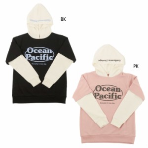 オーシャンパシフィック ジュニア キッズ レイヤード風ロングパーカー トップス 長袖 プルオーバー カジュアル 送料無料 Ocean Pacific O