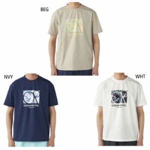 オーシャンパシフィック メンズ ペアテックス 半袖Tシャツ トップス UV ラッシュガード 吸汗速乾 ストレッチ ホワイト 白 ネイビー ベー