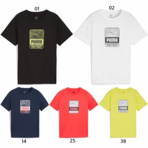 プーマ ジュニア キッズ アクティブスポーツ ACTIVE SPORTS グラフィック Tシャツ 半袖Tシャツ トップス カジュアルウェア ホワイト 白 