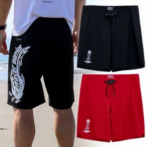 リアルビーボイス メンズ レディース W/W ストレッチ サーフ トランクス STRETCH SURF TRUNKS カジュアル水着 ブラック 黒 レッド 赤 送