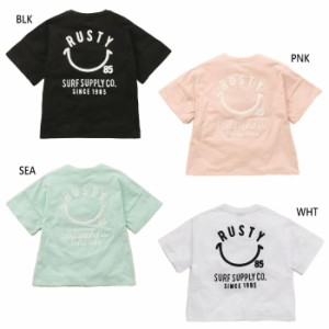 ラスティ ジュニア キッズ 半袖Tシャツ トップス シンプル カジュアル ロゴ 送料無料 RUSTY 962500