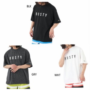 ラスティ メンズ UV 半袖Tシャツ カジュアルウェア トップス ホワイト 白 ブラック 黒 グレー 灰色 送料無料 RUSTY 913505