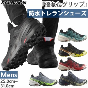 サロモン メンズ スピードクロス ゴアテックス SPEEDCROSS 6 GORE-TEX 登山靴 山登り トレイルランニンングシューズ トレラン 防水 ブラ