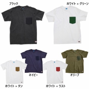 シエラデザイン メンズ グッドオン のコラボレーション 半袖 ポケット Tシャツ 64クロス 半袖Tシャツ トップス ロクヨンクロス ホワイト 