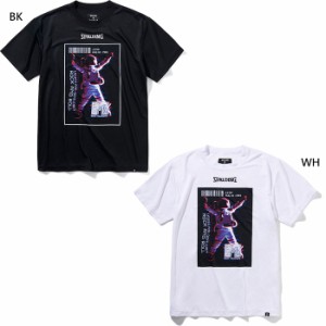 スポルディング メンズ レディース Tシャツ MTV スペースマン バスケットボールウェア トップス 半袖 ホワイト 白 ブラック 黒 送料無料 