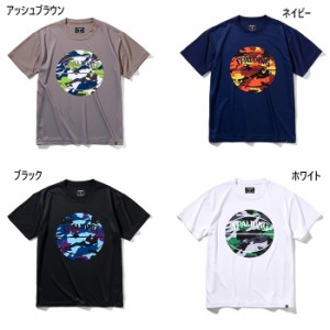 スポルディング メンズ レディース Tシャツ マルチカモボール バスケットボールウェア トップス 半袖Tシャツ ホワイト 白 ブラック 黒 ネ