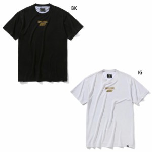 スポルディング メンズ Tシャツ ゴールドハイライト ウォーターマーク バスケットボール トップス 練習着 トレーニング 半袖 吸水速乾 UV