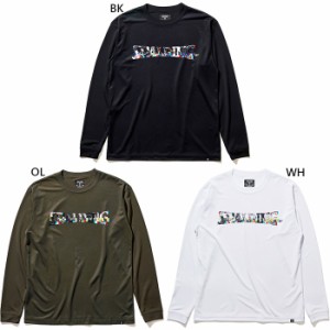 スポルディング メンズ レディース ロングスリーブ Tシャツ デジタルノイズロゴ バスケットボールウェア トップス 長袖Tシャツ ホワイト 