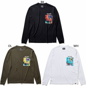 スポルディング メンズ レディース ロングスリーブ Tシャツ スパイラルダイ ポケット バスケットボールウェア トップス 長袖Tシャツ ホワ