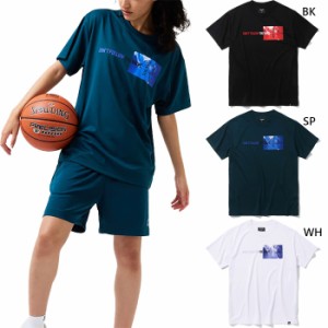 スポルディング メンズ レディース Tシャツ フォト ドント フォロー ザ ウエーブ バスケットボールウェア トップス 半袖Tシャツ ホワイト