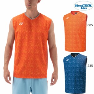 ヨネックス メンズ ゲームシャツ ノースリーブ テニス バドミントンウェア トップス 吸汗速乾 UVカット 送料無料 YONEX 10481