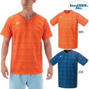 ヨネックス メンズ ゲームシャツ フィットスタイル テニス バドミントンウェア トップス 半袖 吸汗速乾 UVカット 日本バドミントン協会審