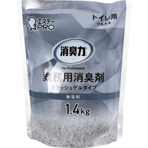 エステー 消臭力 クラッシュゲルタイプ トイレ用 無香料 詰替用 1.4kg X4パック