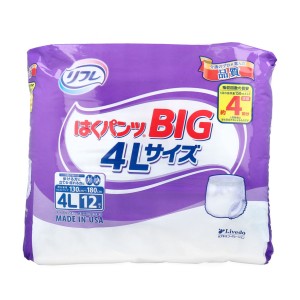 リフレ はくパンツ 約4回分吸収 男女兼用 BIG 4Lサイズ 12枚入り X3パック 医療費控除対象品