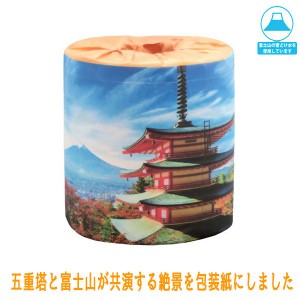 販促用トイレットペーパー 富士山と五重塔 個包装50個 ダブル30m
