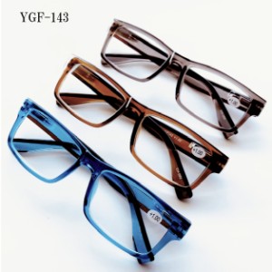 YGF143 何個購入されてもヤマトネコポスで送料無料 フレームに粋なライン 老眼鏡 大きなレンズ  リーディング READING GLASSES リーディ