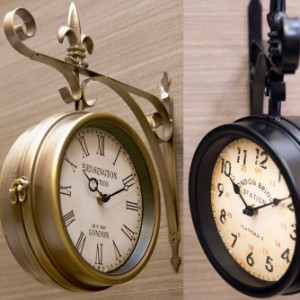 1508-20 壁掛両面時 ステーションクロック ボスサイドウォールクロック 雑貨 インテリア Double faces wall clock 時計 壁掛け インテリ