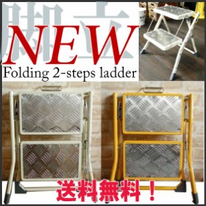 送料無料 Folding 2-steps ladder イアンテリ脚立 フォールディング2ステップ 脚立 Stool スツール ガーデニング 店舗内装什器 脚立 店舗