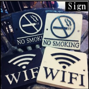 郵パケット290円代引指定不可/Square sign/S355-116/Wi-Fi/NO SMOKING/S355-116/禁煙/サインボード/店頭/サインプレート/看板/スクエア/