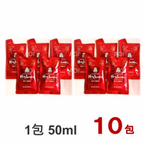 父の日 高麗人参 栄養ドリンク 正官庄 紅蔘元 ホンサムウォン 50ml x 10包 パウチ 朝鮮人参 お試し コストコ 送料無料 ポイント消化