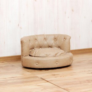 コンパクトペットソファー Sサイズ ベージュ 猫犬用 ネコ ベッド おしゃれで可愛いデザイン