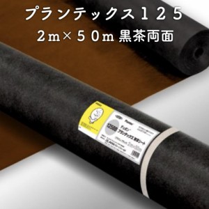 防草シート プランテックス125 旧名 ザバーン 2m×50m 100平米分 ブラック/ブラウン 両面使用可能 砂利下 4層不織布