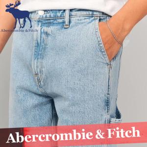 アバクロ ショート ハーフパンツ 短パン メンズ ワーク デニム ショートパンツ ロゴ ブランド 新作