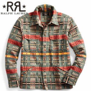 RRL ダブルアールエル シャツ メンズ チェック ジャカード オーバーサイズ 新作 ヴィンテージ