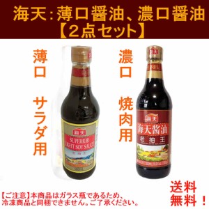 【２点セット】調味料組み合わせ　海天濃口醤、油薄口醤油各1点　冷凍食品と同梱不可　送料無料（沖縄除く） 