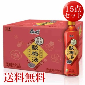 【15点セット】康師傅酸梅湯　梅ジュース　500ml×15　酸っぱくて甘い　冷凍商品と同梱不可　送料無料（沖縄を除く）