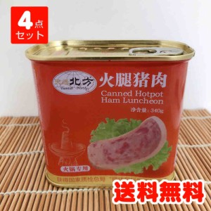 【4点セット】ランチョンミート　北方天泰午餐肉　340g　味付け豚肉　缶詰食品　自社開催商品　激安　コンパクトで送料無料（沖縄を除く