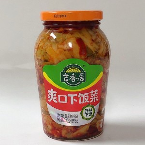 吉香居爽口下飯菜（瓶装） 350g　中国人気漬物   冷凍商品と同梱不可