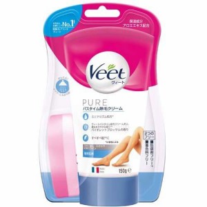 （単品 Veet PURE バスタイム 除毛クリーム 敏感肌用 150g 専用スポンジ付）ビート ヴィート シャワー お風呂 むだ毛 処理 足 腕 わき コ