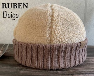 帽子 4色展開　ruben ルーベン ボアワッチ フィッシャーマン キャップ リブ ニット帽 ワッチ ビーニー メンズ レディース 男女兼用 秋 冬