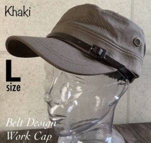 帽子　5色2サイズ展開　ワークキャップ ベルトデザイン エコレザー 男女 BIG　M　L　メンズ　レディース　大きいサイズ　標準サイズ