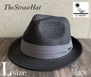 ◇3サイズ展開 帽子 THE STRAW HAT ストロー ハット 中折れ 折り畳み UV99%cut 男女兼用 春 夏 サイズ調整 日よけ M L XL 大きい サイズ