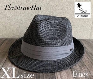 ◇3サイズ展開 帽子 THE STRAW HAT ストロー ハット 中折れ 折り畳み UV99%cut 男女兼用 春 夏 サイズ調整 日よけ M L XL 大きい サイズ