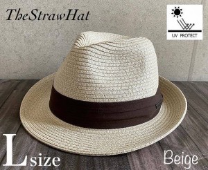 ◇3サイズ展開 帽子 THE STRAW HAT ストロー ハット 中折れ 折り畳み UV99%cut 男女兼用 春 夏 サイズ調整 日よけ M L XL 大きい サイズ