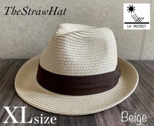 ◇3サイズ展開 帽子 THE STRAW HAT ストロー ハット 中折れ 折り畳み UV99%cut 男女兼用 春 夏 サイズ調整 日よけ M L XL 大きい サイズ