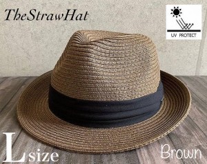 ◇3サイズ展開 帽子 THE STRAW HAT ストロー ハット 中折れ 折り畳み UV99%cut 男女兼用 春 夏 サイズ調整 日よけ M L XL 大きい サイズ