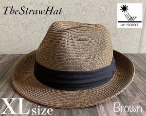 ◇3サイズ展開 帽子 THE STRAW HAT ストロー ハット 中折れ 折り畳み UV99%cut 男女兼用 春 夏 サイズ調整 日よけ M L XL 大きい サイズ