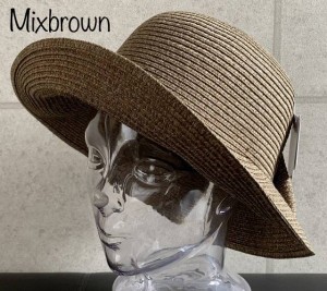 洗える 畳める リボン スリット ブレード つば広 ハット 麦わら帽子 チャーム レディース サイズ調整 UV遮蔽率99％ 日よけ
