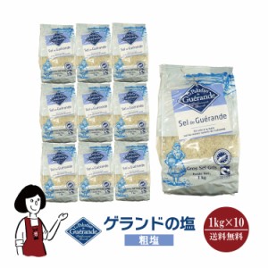 ゲランドの塩≪粗塩≫1kg×10 宅配便 送料無料 調味料 ソルト 塩 ミネラル フランス産 製パン 製菓 塩焼 パスタ 肉料理 魚介料理 和食 中