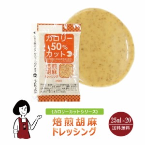 KPカロリーカット焙煎胡麻ドレッシング 25ml×20袋/メール便 送料無料 小袋 使いきり ドレッシング 携帯用 アウトドア お弁当 イベント  