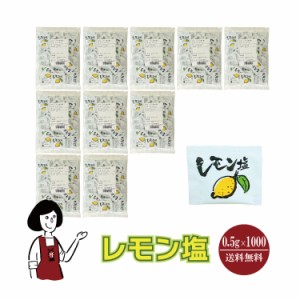 マルニ レモン塩　0.5g×1000袋　宅配便 送料無料 小袋 使いきり 調味料 塩 レモン アウトドア お弁当 イベント 和食 洋食 肉料理 野菜料