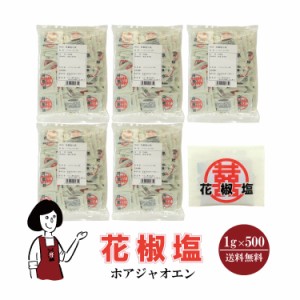 マルニ 花椒塩　1g×500袋　宅配便 送料無料 小袋 使いきり 調味料 塩 ソルト 中国 山椒 唐揚げ お弁当 イベント 肉料理 野菜料理 魚料理